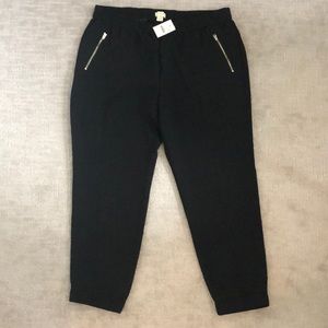 J.Crew Black Zippered Jogger Dress Pants
